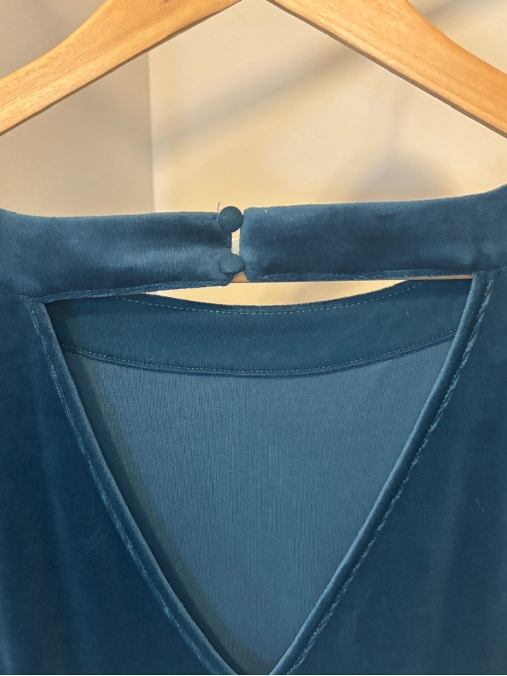 Anthropologie Velvet Jumpsuit in Teal Blue - Picture 8 of 12